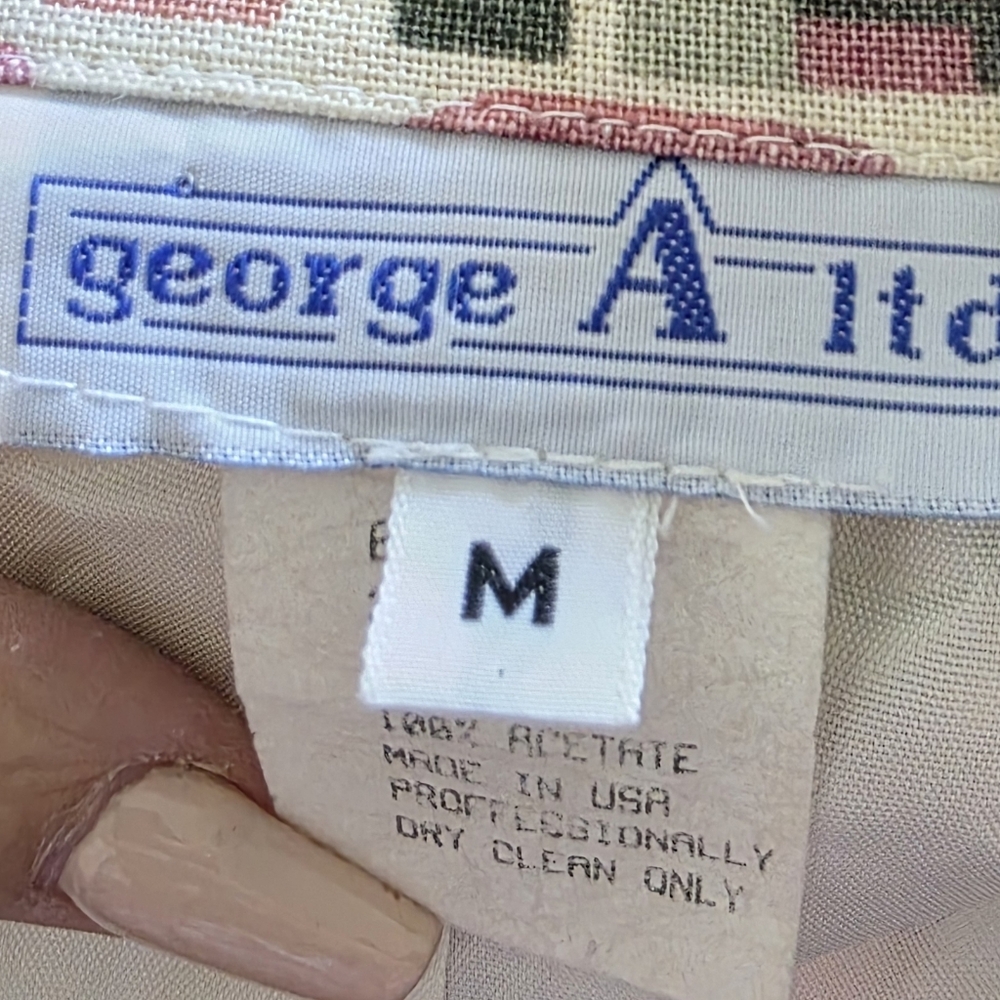 George Vintage Multicolor Patchwork Blazer Size Medium - Picture 6 of 7